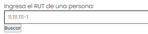 ingresa el rut de una persona