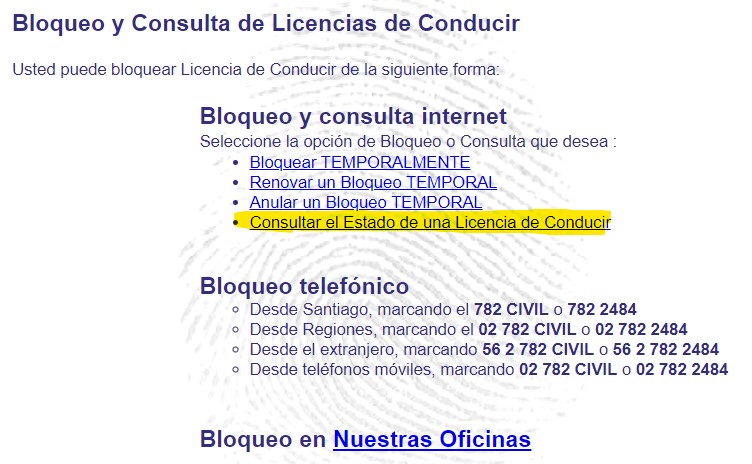 verificar si posee una licencia de conducir